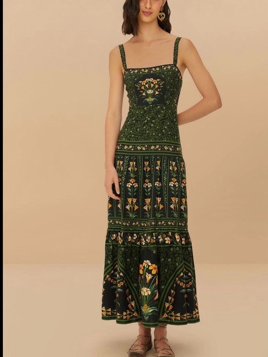 FARM Rio Dresses & Skirts - FARM Rio Dark Floral Arch Sleeveless Dress